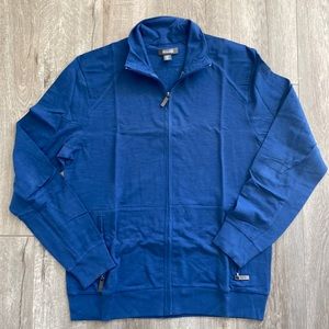 Kenneth Cole Reaction Blue Zip Up Collar Jacket